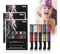 Hair Dye Comb, Appehinglaus Hair Dye Comb, Hair Dye Comb 10 PCS, 10 Colors Hair Chalk Comb Kit Temporary Washable Dye Brush, Washable Hair Chalk for Party Daily Birthday(3set)