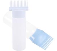 Hair Dye Comb Applicator Bottles 2pcs and Graduated Scale with Root Comb for Even Dye Application One-handed Operation, Made of Sturdy Pp Material for-home Dyeing