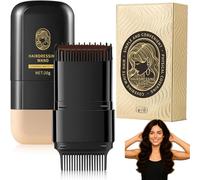 Hair Dye Comb Stick - 2 in 1 Instant Hair Color Stick & Root Touch Up Portable Dark Concealer Comb Waterproof Sweat-Proof Temporary Dye for Men Women (Brown)
