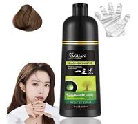 Hair Dye for Black & Brown Dew Shampoo, 3-In-1 Black Hair Dye Shampoo, Herbal Hair Dye Shampoo, Instant Black Hair Shampoo,Hair Color Shampoo - 100% Gray Hair Coverage for Men and Women (Brown)