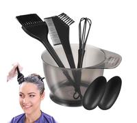 Hair Dye Kit - Hair Dye Mixing Bowl And Brush Set, 5 Pcs Professional Salon Ĥair Coloring Dyeing Kit, Coloring Applicator Brushes, Ear Cover, Ďye Brush, H́air Çoloring Tools, H̄air Color B́rush