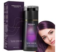 HAIR DYE SHAMPOO,200Ml Polar Hair Dye Shampoo,Color Shampoo for Grey H-air,Instant Dye Sham-poo for Women and Men,light brown,Purple
