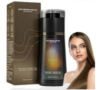 HAIR DYE SHAMPOO,200Ml Polar Hair Dye Shampoo,Color Shampoo for Grey H-air,Instant Dye Sham-poo for Women and Men,light brown