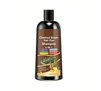 Hair Dye Shampoo, 6 in 1 Natural Herbal Ingredients Hair Colour Shampoo, Grey Hairs Beard Coverage, Non-Irritating & Nourishing, Instant & Easy for Men Women (Chestnut Brown)