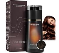 Hair Dye Shampoo, Dark Brown Hair Dye Shampoo to Cover Grey Hairs, Instant 3-in-1 Haircare, Shampoos Hair-dye, Nourishing Formula for Vibrant, Long-Lasting Results, At-Home Hairs Coloring