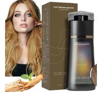 Hair Dye Shampoo,Hair Colour Shampoo Care,Instant Dye Sha-mpoo,Hai-r D-ye Shamp-oo,Natural Plant Ha-ir D-ye Sham-poo,3 In 1 H-air Dy-e Permanent,Colour Shamp-oo to Cover Grey Ha-ir,Light Brown