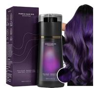 Hair Dye Shampoo,Hair Dye Sham-poo,Instant Ha-ir Dy-es Shampoo,Ha-ir Colour Sham-poo Care,3 In 1 Instant Hairs D-ye Sham-poos,Easy to Use Shampoos D-ye,Colour Shampoos to Cover Grey Hairs,Purple