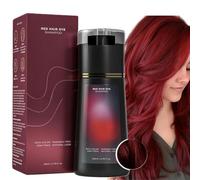 Hair Dye Shampoo,Hair Dye Sham-poo,Instant Ha-ir Dy-es Shampoo,Ha-ir Colour Sham-poo Care,3 In 1 Instant Hairs D-ye Sham-poos,Easy to Use Shampoos D-ye,Colour Shampoos to Cover Grey Hairs,Red