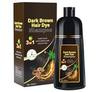 Hair Dye Shampoo, hair dye shampoo 3 in 1, Natural Herbal Dye Shampoo for Grey Hair Coverage Hair Color Shampoo for Women and Men (DarkBrown)