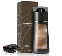 Hair Dye Shampoo, Instant Colour Shampoo to Cover Grey Hair, 3 in 1 Instant Dye Hair Haircare for Men & Women, Natural Plant Extracts, Suitable for All Hair Types (Light Brown)