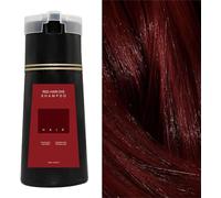 Hair Dye Shampoo, Safe Hair Color Solution with Gray Coverage-Ammonia-Free, Plant herbs Instant Dye Shampoo for Men,Women, Adds Vitality and Shine, Natural Botanical Herbal Formula (Red)
