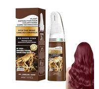 Hair Dye with Comb - Root Touchup Color, Built in Applicator Bottle, Temporary Tinting Cream, DIY Salon Supplies, Performance Costume Makeup, Black Dark Brown Gray For Home Travel