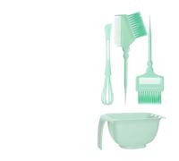 Hair Dying Set 4pcs Professional Tinting Bowl With Brush Large Capacity Toning Mixing Container DIY Styling Tools(4pcs Light Green Set)