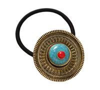 Hair Elastic with Ethnic Pattern Elastic Band for Active Women Easy Care Multi Purpose Accessory Hair