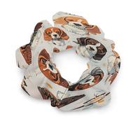 Hair Elastics,withBeagle Patterns Printed Womens Hair Scrunchie, Seamless Hair Scrunchie,Pain-Free Hair Accessories Perfect for Long Lasting Braids, Ponytails And More