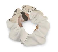 Hair Elastics,withBeige And Brown Printed Womens Hair Scrunchie, Seamless Hair Scrunchie,Pain-Free Hair Accessories Perfect for Long Lasting Braids, Ponytails And More