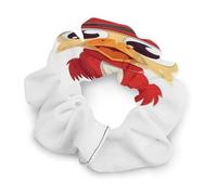 Hair Elastics,withChicken Wearing Hat Printed Womens Hair Scrunchie, Seamless Hair Scrunchie,Pain-Free Hair Accessories Perfect for Long Lasting Braids, Ponytails And More