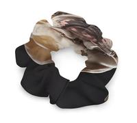 Hair Elastics,withEnglish Bulldog Printed Womens Hair Scrunchie, Seamless Hair Scrunchie,Pain-Free Hair Accessories Perfect for Long Lasting Braids, Ponytails And More
