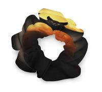 Hair Elastics,withHalloween Bat Printed Womens Hair Scrunchie, Seamless Hair Scrunchie,Pain-Free Hair Accessories Perfect for Long Lasting Braids, Ponytails And More