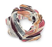 Hair Elastics,withMakeup Theme Pattern Printed Womens Hair Scrunchie, Seamless Hair Scrunchie,Pain-Free Hair Accessories Perfect for Long Lasting Braids, Ponytails And More