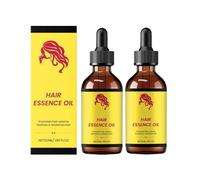 Hair Essence Oil, Natural Hair Growth Oil, Soothes and Nourishes the Scalp, Strengthens and Repairs Damage, for Preventing Loss and Moisturizing Dry Split End, Soft Shine Texture (50ml, 2pc)