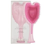 Hair Extension Brush - Anti Static Soft Bristle Paddle Brush for Straight or Wavy Hair - Angel Wings Shower & Blow Drying Detangler Hairbrushes for Women by Tangle Angel - Gloss Pink
