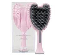 Hair Extension Brush - Anti Static Soft Bristle Paddle Brush for Straight or Wavy Hair - Angel Wings Shower & Blow Drying Detangler Hairbrushes for Women by Tangle Angel (Matt Pink)