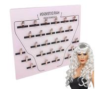 Hair Extension Holder, Acrylic Hair Separator Sign with Clip, Wig Section Display Plate, Hair Hanger for and Salon Consumption, Tinsel Organiser for Hairpieces, Lightweight and Durable ACR