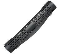 Hair Extension Holder for Braiding Hair in Black, Wall Mounted Organizer with Ventilated Design, 12 in x 2.8 in x 2.2 in, Made of ABS Plastic, No Drill Installation Required