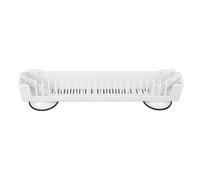 Hair Extension Holder with Suction Cups, 12 X 2.4 X 2.8in Braiding Hair Rack, Professional Hair Styling Tool for Homes, Dressing Rooms, Hair Salons (White)