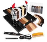 Hair Extension Machine Kit for I-Tip K-Tip Real Hair Mini Keratin Bonding | Creates Keratin Bonds, Up 260°C Heating Range, Six Boxes Totalling 300 G, Four Colors for Salon or Home Styling