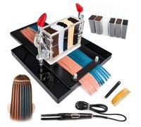 Hair Extension Machine Kit, I-tip K-tip Keratin Bonding Tool Set With 260°c Heating Plate, Mini Keratin Glue Sticks, Comb And Stainless Steel Ruler For Hair Extension Installation