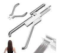 Hair Extension Machine Kit, Professional Human Hair Extensions Tool with 10 Pin No Trace Tools, Invisible Seamless Hairs Extension Machine, for 20 Minute Full Head Application