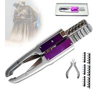 Hair Extension Machine with Hair Extensions Buckle, 6D 5-pin Hair Extension Gun with Pliers, No-Trace Invisible Seamless Hair Extension Tools, Easy to Use for Salon