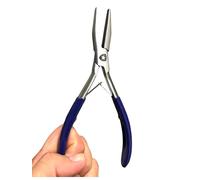 Hair Extension Plier for I Tip & K Tip - 7" Flat-Tip Fusion Bond Tool with Textured Grip Teeth, Bead & Keratin Extension Install and Removal Clamp, Professional Salon-Grade Precision Pliers