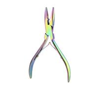 Hair Extension Plier Professional Micro Ring Hair Extensions Application Pliers Tool Kit for Micro link Beads Closer Plier(Titanium)