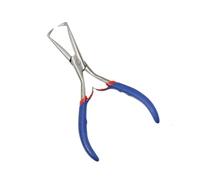 Hair Extension Pliers 1Pc Hair Extensions Plier Blue Handle Double Hook Pliers Micro links Bead Closing and Removing for