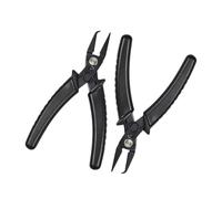 Hair Extension Pliers 2Pcs Hair Extension Pliers Black Split Ring Opener Micro Rings Beads Link Remover Plier for Hair Extensions