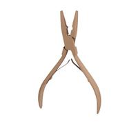 Hair Extension Pliers Professional Micro Ring Hair Extensions Application Pliers Tool Kit for Link Beads Closer Plier(Brown)