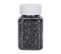 Hair Extension Ring Loops Silicone Lined Micro Beads Links Aluminum Hair Extension Tool for Seamless Concealed Hair Extensions and Highlight Hair Extensions 1000 Pieces (Black)
