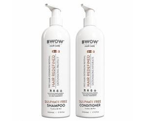 Hair Extension Shampoo and Conditioner Set Sulphate Free Vegan Argan Oil to Revive Dry All Extensions with Protein Rich Hydration Natural Nourishment. Cleansing Moisturising Haircare 1000ml