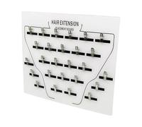 Hair Extension Shelf - Clear Acrylic Wig Display Panel | Weft Organisation Clamp with Handle, Cable Strip Holder Stand for Hair Bundles Styling Tools Salon Station Home Use