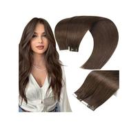 Hair Extension Tape 16-26 Inch Long Straight Tape In Hair Extensions 20Pcs/50g Real Human Hair Invisible Seamless #4 Chocolate Brown Tape In Extension Wig Tape(26 inches)