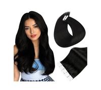 Hair Extension Tape Tape in Extensions Real Human Hair, 50G 20Pcs Natural Black 16"-26" Long Straight Remy Hair Seamless Skin Weft Invisible Tape in Hair Extensions Wig Tape(24 inches)