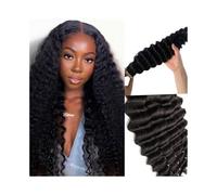 Hair Extension Tape Tape In Real Human Hair Extensions 16-26 Inch Long Deep Wave Seamless Skin Weft Invisible Tape In Hair Extensions Natural Black Remy Human Hair Wig Tape(20 inches)