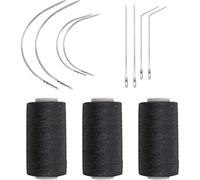 Hair Extension Tools with Hair Extension Thread and C-Curve Type Needles, Needle and Thread Set Professional Hair Extension Tools, for Weaving Sew Decoration Hair Extension Hair Weaving (11 Pcs)