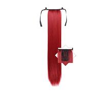 Hair Extensions 1 Pack Long Straight Drawstring Hair Clip Ponytail Extension Synthetic Wig Hair Extensions Bun for Everyday Party Use Hair Pieces For Women,06-45CM