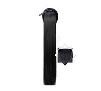 Hair Extensions 1 Pack Long Straight Drawstring Hair Clip Ponytail Extension Synthetic Wig Hair Extensions Bun for Everyday Party Use Hair Pieces For Women,02-85CM