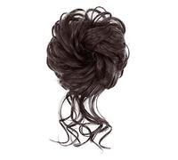 Hair Extensions 1 Pack Synthetic Bun Messy Bun with Tassel Ponytail Extensions Women Wavy Bun Elastic Bungee Hair Bands Hair Bun Hair Pieces For Women,2-33