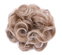 Hair Extensions 1 Pack Synthetic Donut Bun Messy Bun Hair Slices Curly Wavy Headbands Women Bun Wig Synthetic Wig Hair Extensions Hair Pieces For Women,12T24